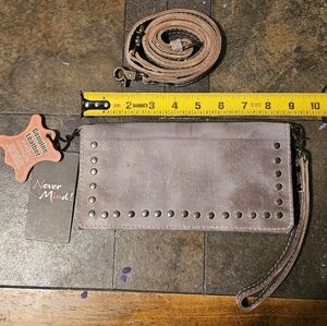 Never Mind! Leather Crossbody/Wristlet Wallet!